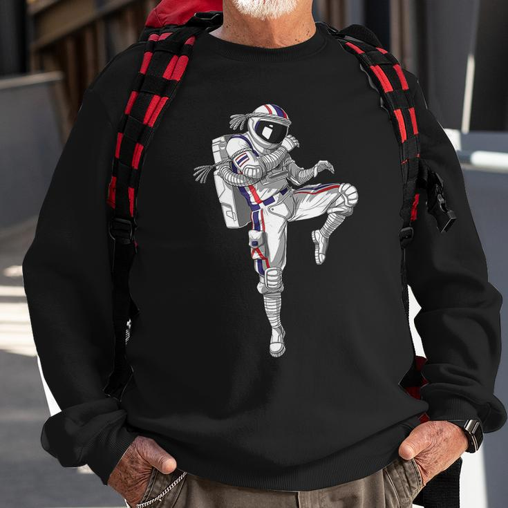 Astronaut Muay Thai Boxing Karate Kickboxing Martial Arts Sweatshirt Gifts for Old Men