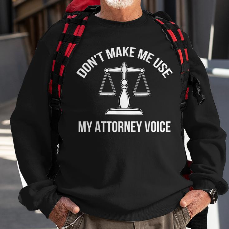 Attorney Voice Lawyer Law Gift Men Women Sweatshirt Graphic Print Unisex Gifts for Old Men
