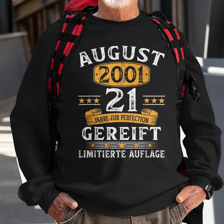 August 2001 Lustige Geschenke Zum 21 Geburtstag Mann Frau Sweatshirt Geschenke für alte Männer