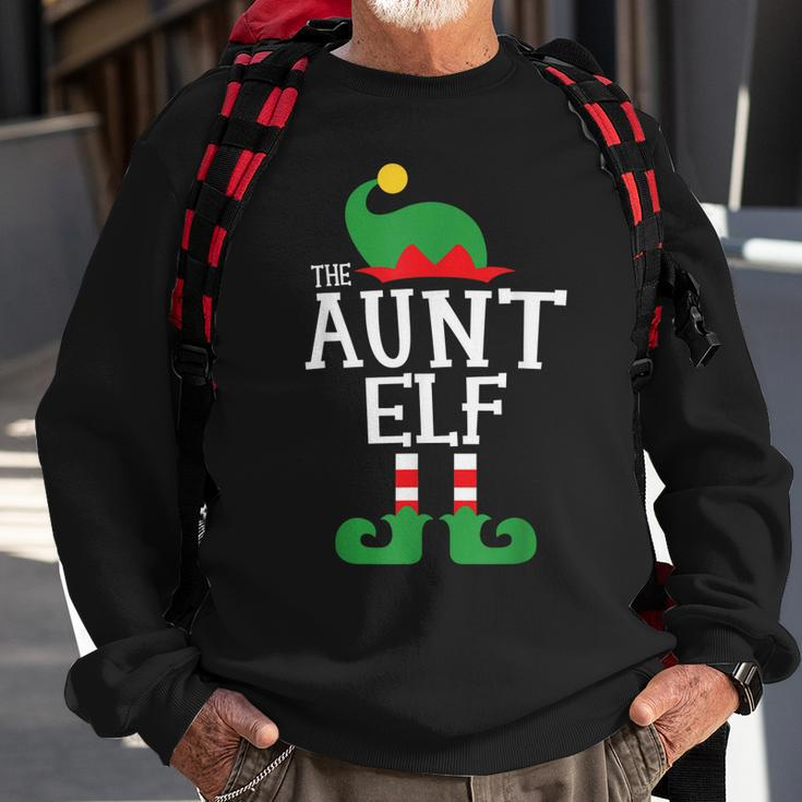 Aunt Elf Family Christmas Matching Top Men Women Sweatshirt Graphic Print Unisex Gifts for Old Men