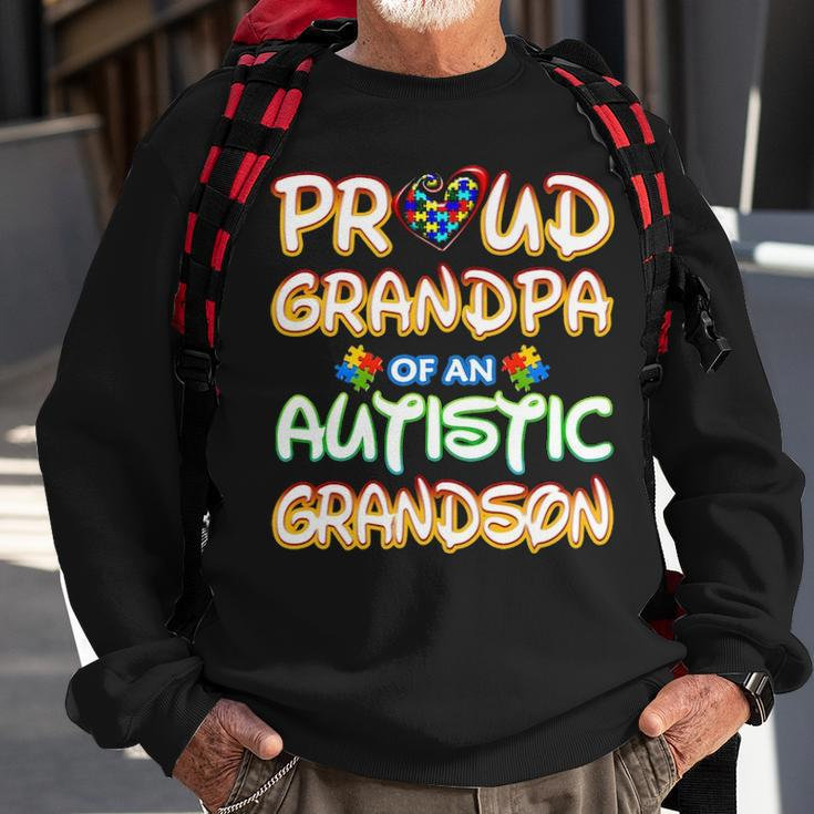 Autism Awareness Family Proud Grandpa Of Autistic Grandson Sweatshirt Gifts for Old Men