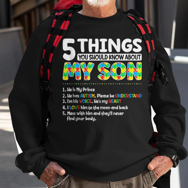 Autism Awareness Support Autism Son Kids Mom Dad Men Women Sweatshirt Gifts for Old Men
