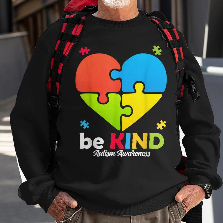 Autism Awareness- Be Kind Puzzle Heart Kindness Sweatshirt Gifts for Old Men