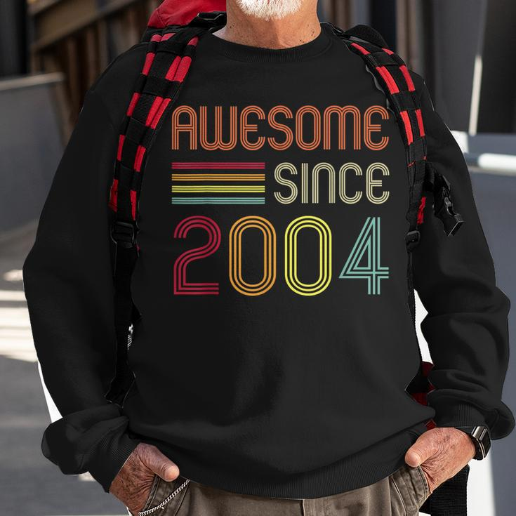 Awesome Since 2004 19Th Birthday Retro Sweatshirt Gifts for Old Men