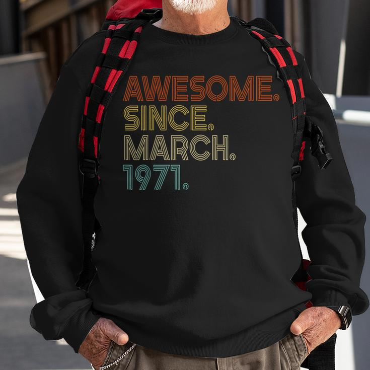 Awesome Since March 1971 Vintage 51Th Birthday Sweatshirt Gifts for Old Men