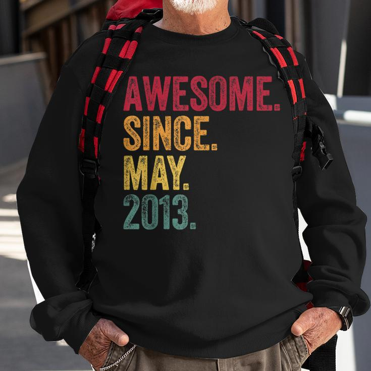 Awesome Since May 2013 8Th Birthday 8 Years Old Vintage Sweatshirt Gifts for Old Men