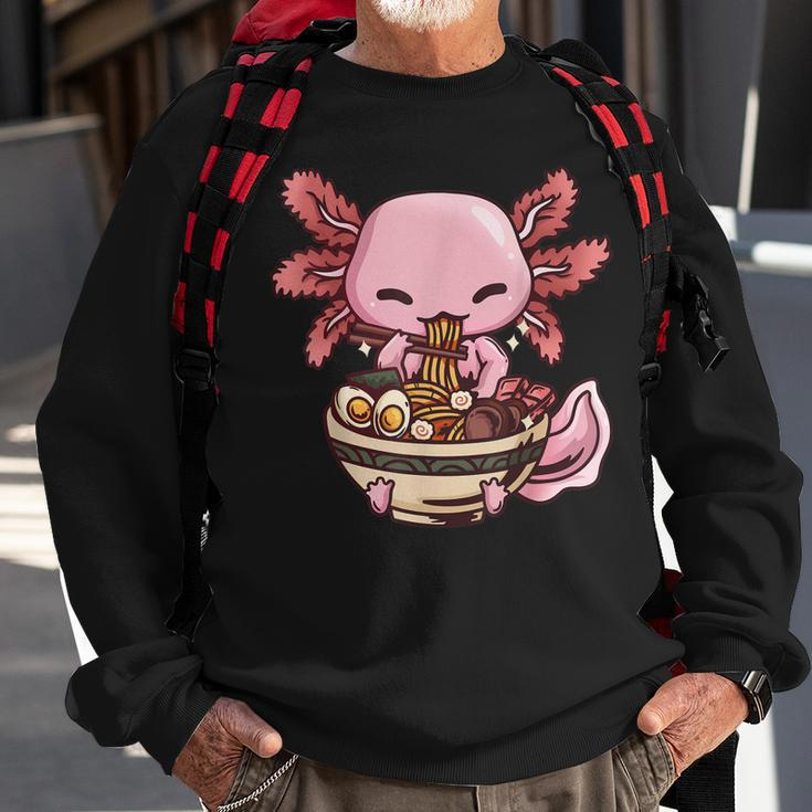 Axolotl Ramen Anime Kawaii Eating Girls Ns Sweatshirt Gifts for Old Men