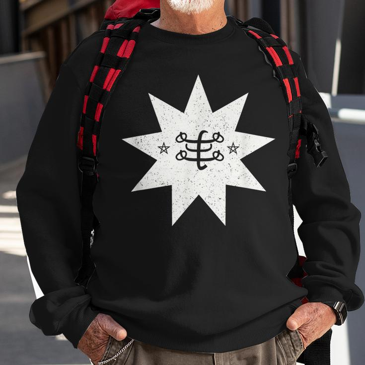 Bahai Faith Star Ringstone Symbol Sweatshirt Gifts for Old Men