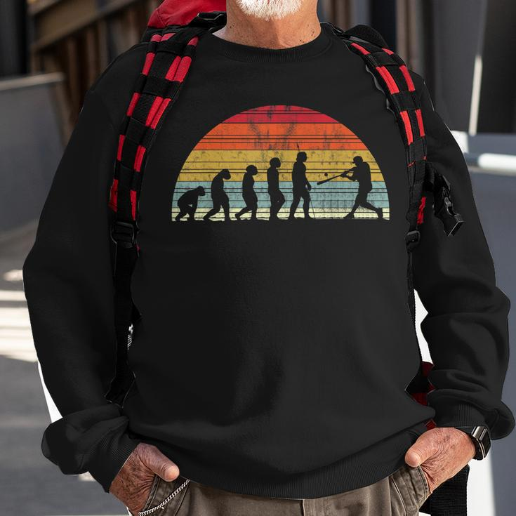 Baseball Evolution - Evolution Of Man Baseballers Sweatshirt Gifts for Old Men