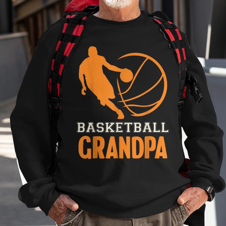 Basketball Opa Schwarzes Sweatshirt mit Spielergrafik Geschenke für alte Männer