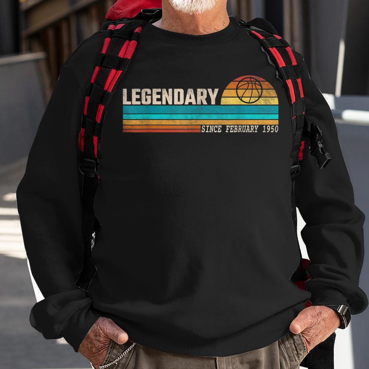 Basketballspieler Legende Seit Februar 1950 Geburtstag Sweatshirt Geschenke für alte Männer