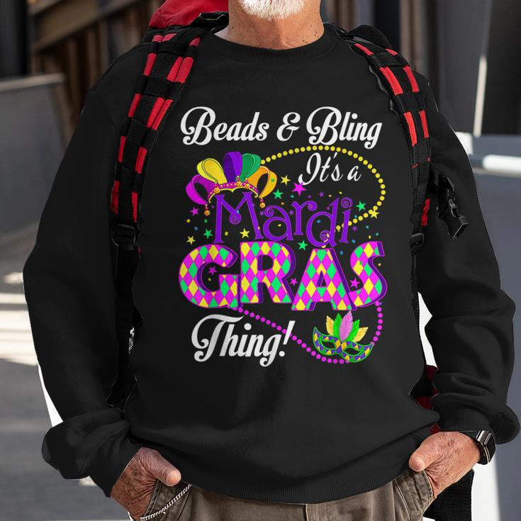 Beads And Bling Its A Mardi Gras Thing Funny Beads Bling Sweatshirt Gifts for Old Men
