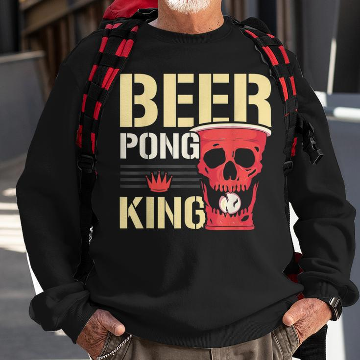 Beer Pong King Alkohol Trinkspiel Beer Pong Sweatshirt Geschenke für alte Männer