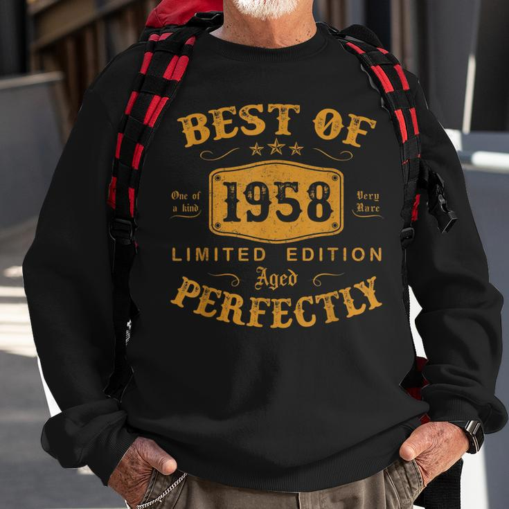 Best Of 1958 Jahrgang 65 Geburtstag Herren Damen Geschenk Sweatshirt Geschenke für alte Männer