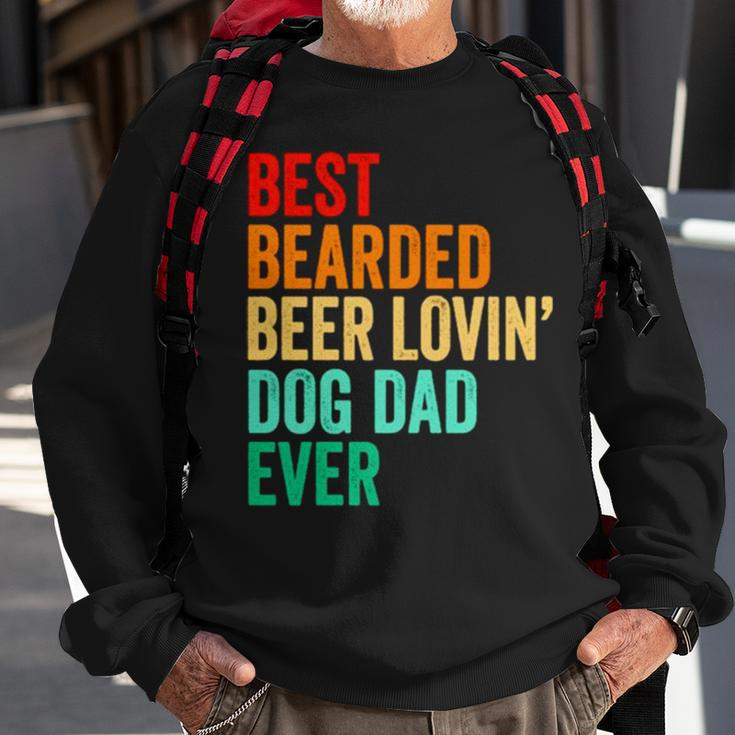 Best Bearded Beer Lovin’ Dog Dad Ever Vintage Sweatshirt Gifts for Old Men