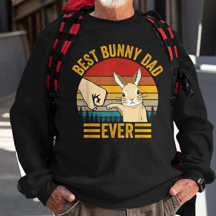 Best Bunny Dad Ever Vintage Rabbit Lover Father Pet Rabbit Sweatshirt Gifts for Old Men