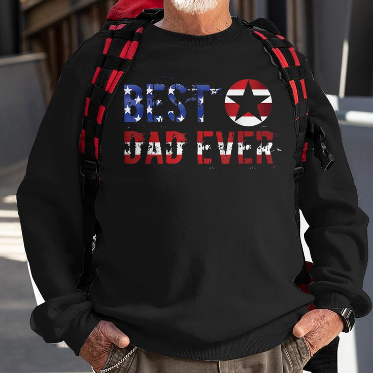 Best Dad Ever Patriotic Stars And Stripes Gift For Mens Sweatshirt Gifts for Old Men