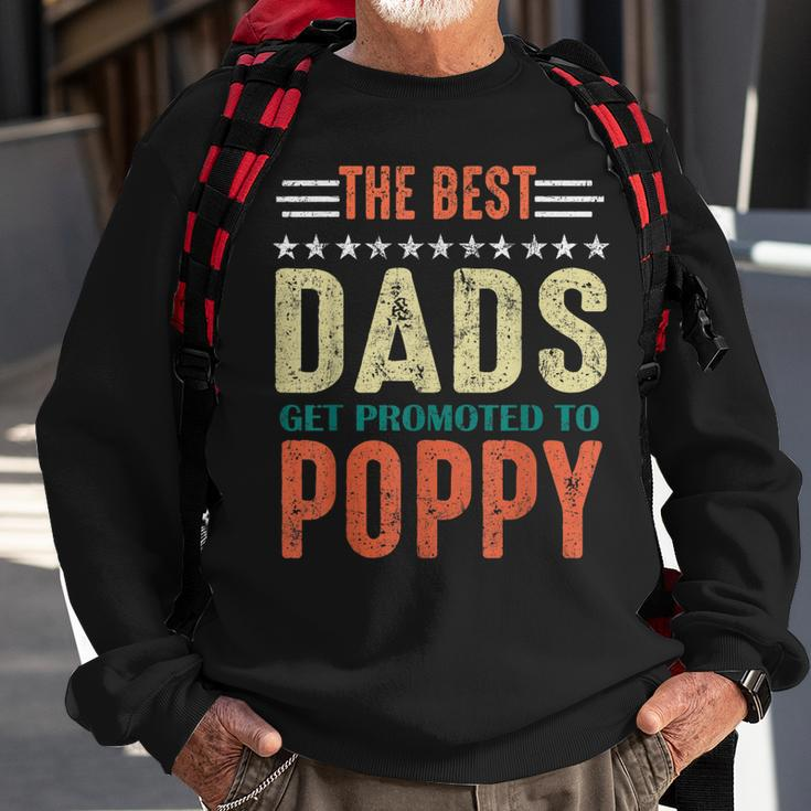 Best Dads Get Promoted To Poppy New Dad 2020 Sweatshirt Gifts for Old Men