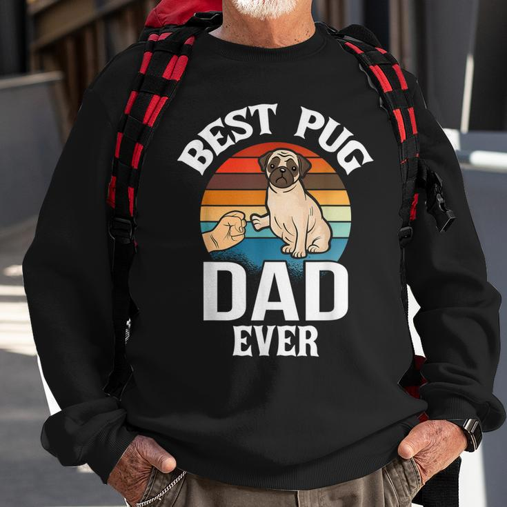 Best Dog Dad Ever Pug Retro Vintage V2 Sweatshirt Gifts for Old Men
