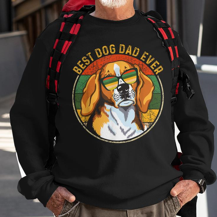 Best Dog Dad Ever Retro Vintage Beagle Dog Lover Gift Gift For Mens Sweatshirt Gifts for Old Men