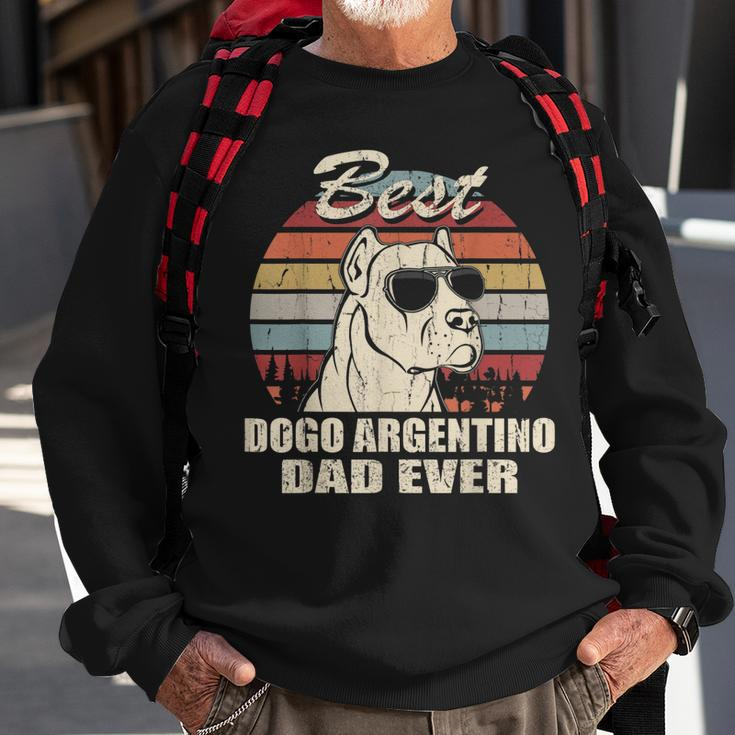 Best Dogo Argentino Dad Ever Vintage Retro Dog Dad Sweatshirt Gifts for Old Men