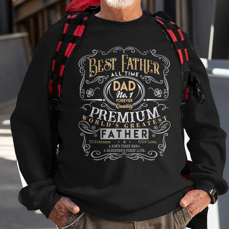 Best Father Dad Worlds Greatest No 1 Fathers Day Sweatshirt Gifts for Old Men
