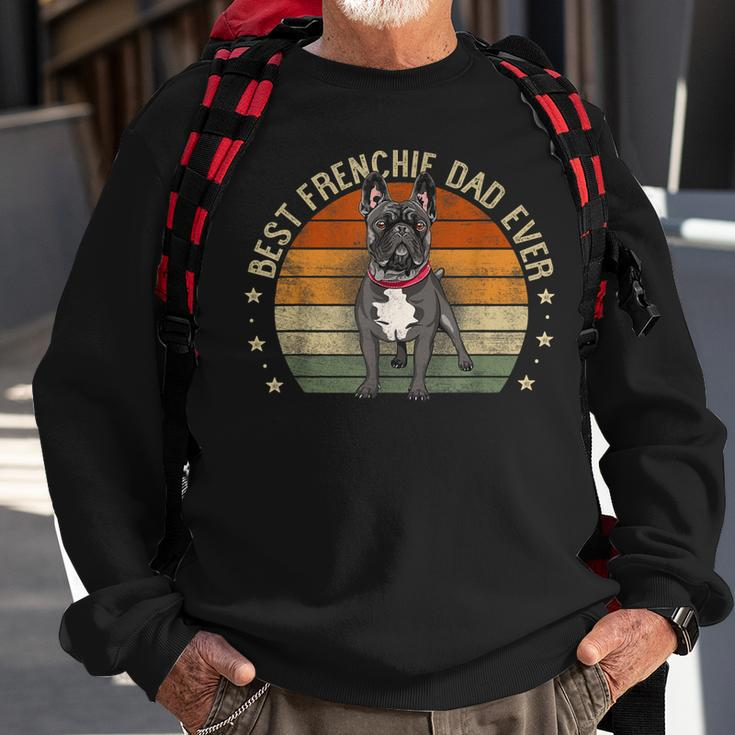 Best Frenchie Dad Ever Retro French Bulldog Gifts Dog Daddy Gift For Mens Sweatshirt Gifts for Old Men