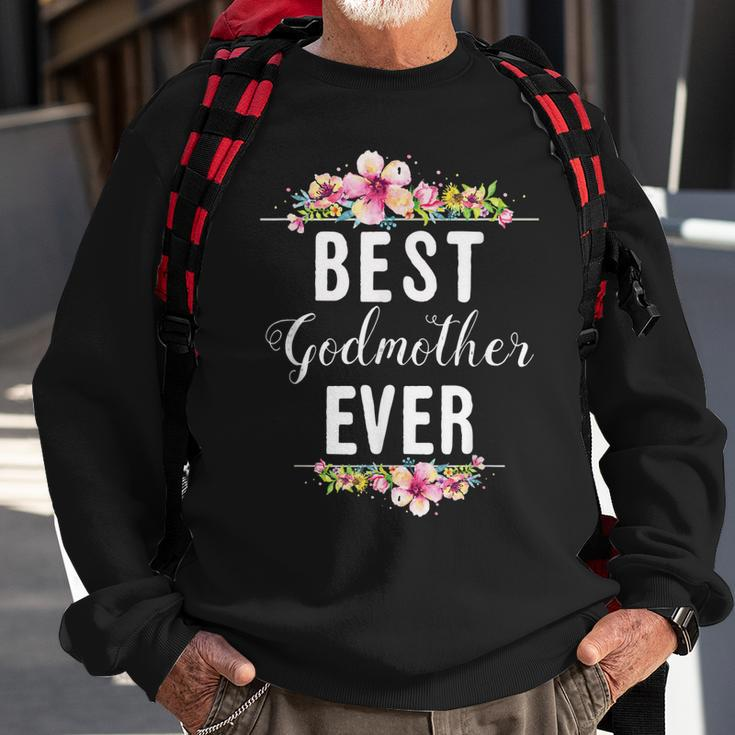 Best Godmother Ever Floral Design Family Matching Gift Sweatshirt Gifts for Old Men
