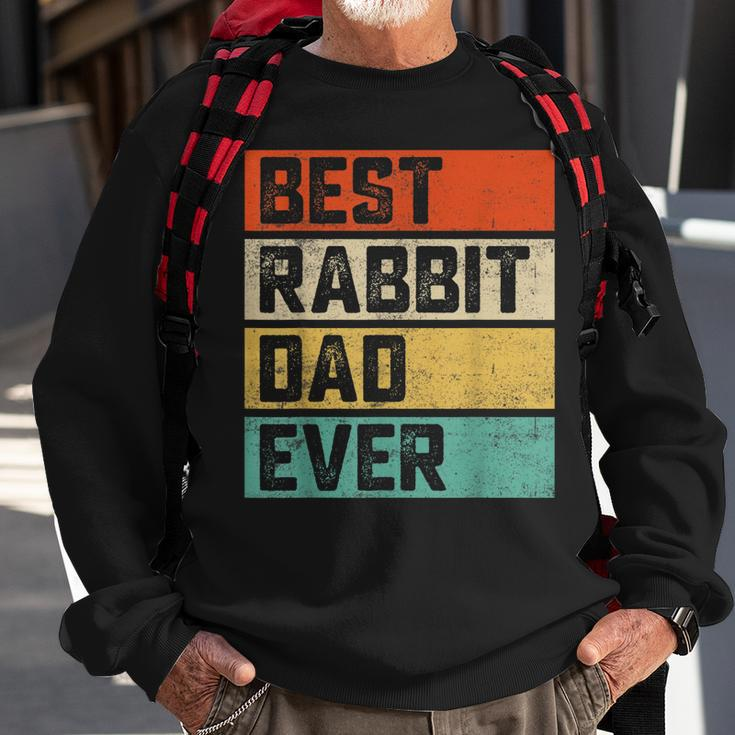 Best Rabbit Dad Ever Funny Rabbits Men Father Vintage Sweatshirt Gifts for Old Men