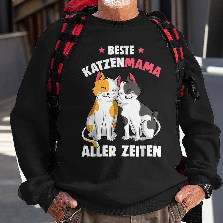 Beste Katzen Mama Aller Zeiten Katzenmama Katze Damen Sweatshirt Geschenke für alte Männer