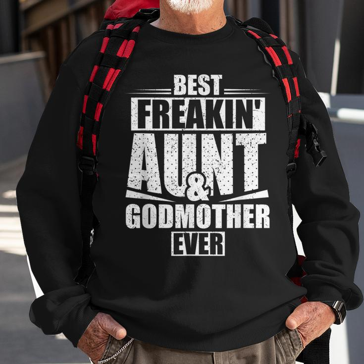 Beste Verdammte Tante Und Patin Retro Vintage Oma Sweatshirt Geschenke für alte Männer
