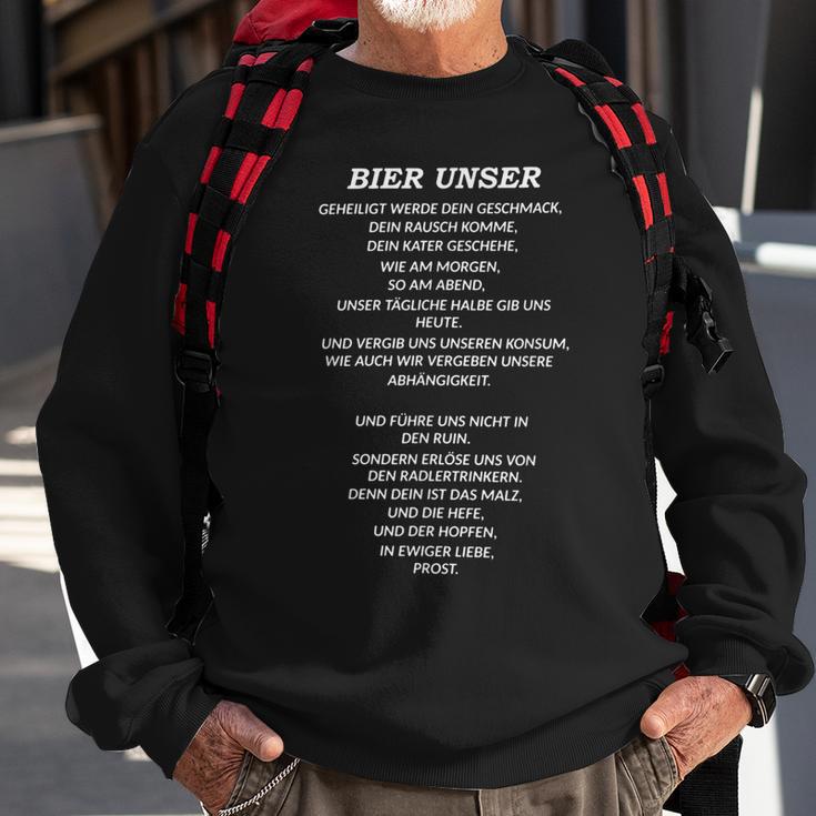 Bier Unser Lustiges Sweatshirt, Parodie Gebet für Bierfans Geschenke für alte Männer