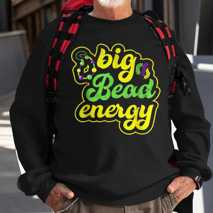 Big Bead Energy Carnival Funny Vintage Mardi Gras Sweatshirt Gifts for Old Men