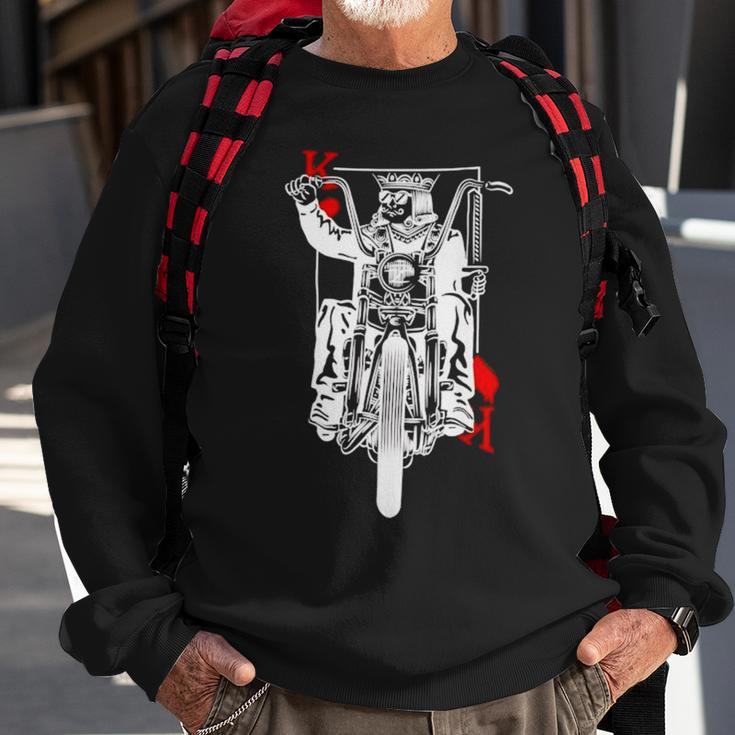 Biker King Softstyle Sweatshirt Gifts for Old Men