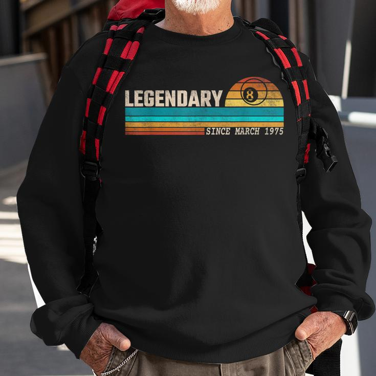 Billardspieler Legende Seit März 1975 Geburtstag Sweatshirt Geschenke für alte Männer
