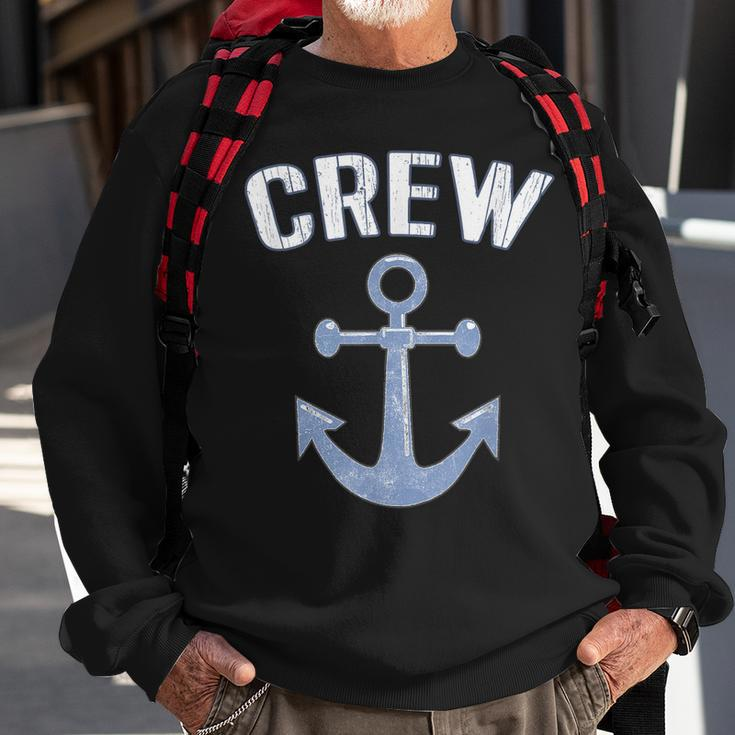 Boating Captain Crew Pontoon Nautical Gift Sailing Anchor Sweatshirt Gifts for Old Men