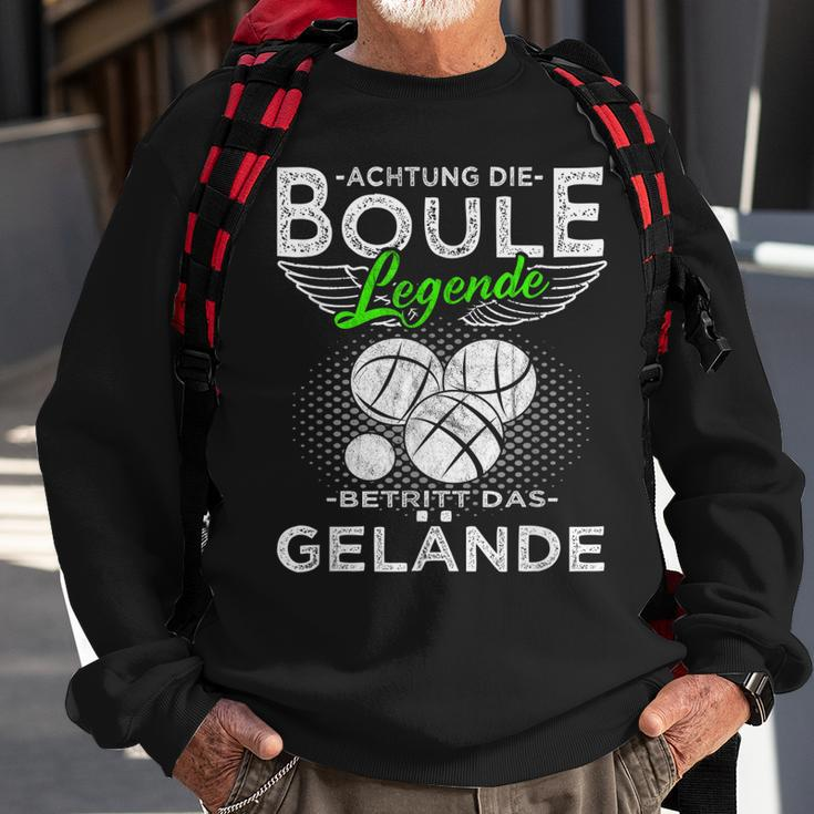 Boccia Die Boule Legende Betritt Das Gelände Boule Sweatshirt Geschenke für alte Männer