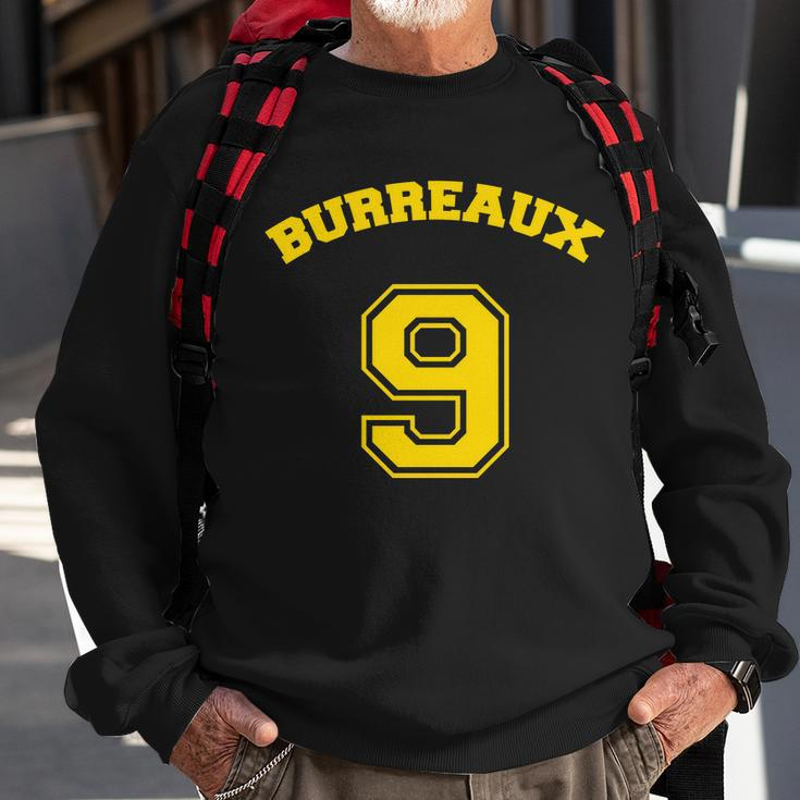 Burreaux Number 9 Louisiana Football Fan Men Women Sweatshirt Graphic Print Unisex Gifts for Old Men
