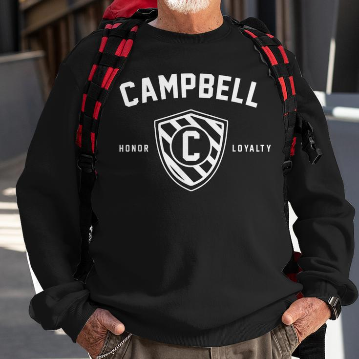 Campbell Family Shield Last Name Crest Matching  Men Women Sweatshirt Graphic Print Unisex Gifts for Old Men