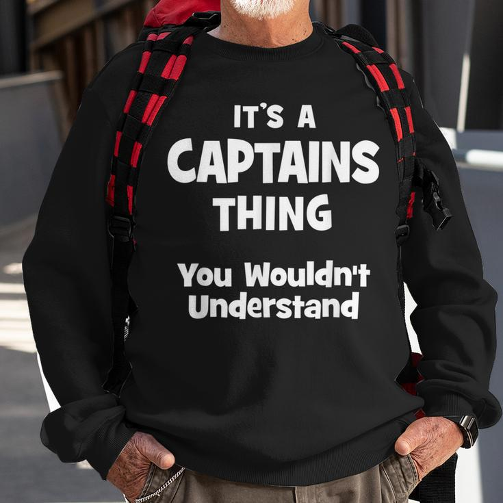 Captains Thing College University Alumni Funny Sweatshirt Gifts for Old Men