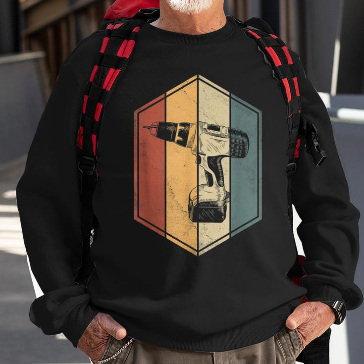 Carpenter Gifts For Dad Men Vintage Screwdriver Woodworking Sweatshirt Gifts for Old Men