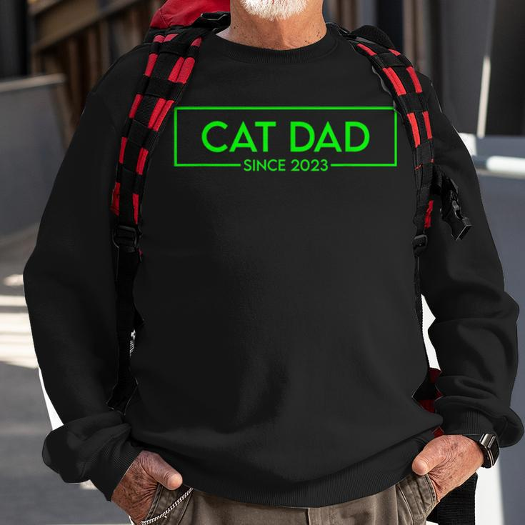 Cat Dad Since 2023 Promoted To Cat Dad V4 Sweatshirt Gifts for Old Men