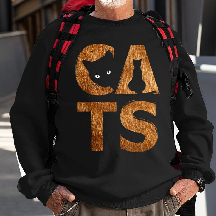 Cats Katzen- Liebe Besitzer Freund Statement Niedlich Sweatshirt Geschenke für alte Männer