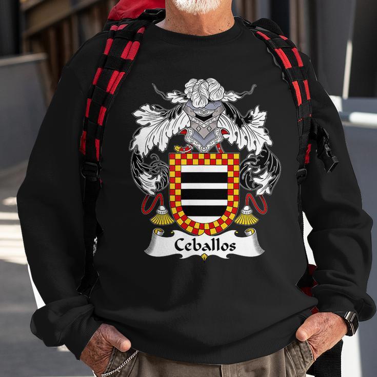 Ceballos Coat Of Arms Family Crest Sweatshirt Gifts for Old Men