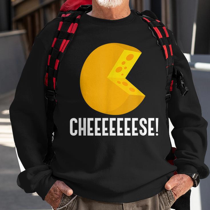 Cheeeeese Ironisches Zitat Käserei Bio-Lebensmittel Sweatshirt Geschenke für alte Männer