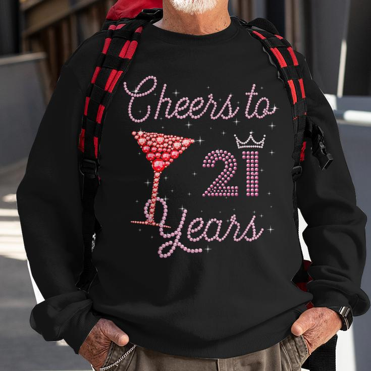 Cheers To 21 Years 21St Birthday 21 Years Old Bday Sweatshirt Gifts for Old Men