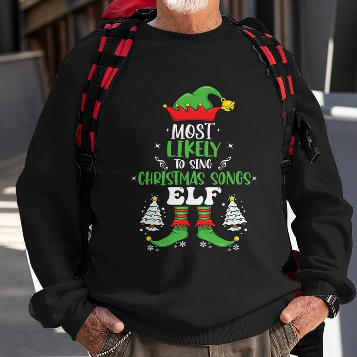 Christmas Songs Elf Family Matching Group Christmas Party Sweatshirt Gifts for Old Men