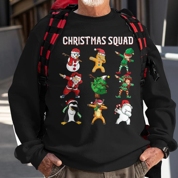Christmas Squad Dab Santa Friends Matching Family Christmas Men Women Sweatshirt Graphic Print Unisex Gifts for Old Men