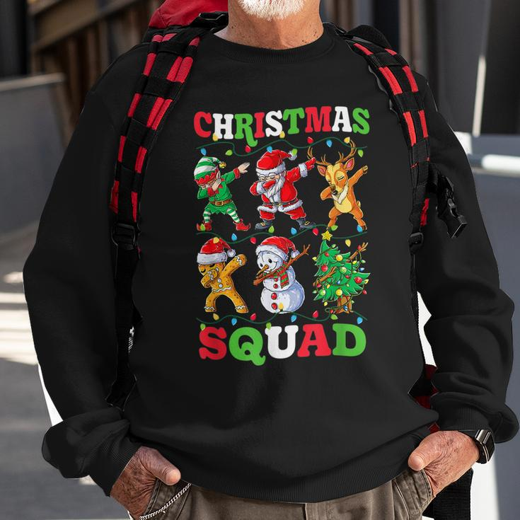 Christmas Squad Santa Dabbing Elf Family Matching Pajamas V4 Men Women Sweatshirt Graphic Print Unisex Gifts for Old Men