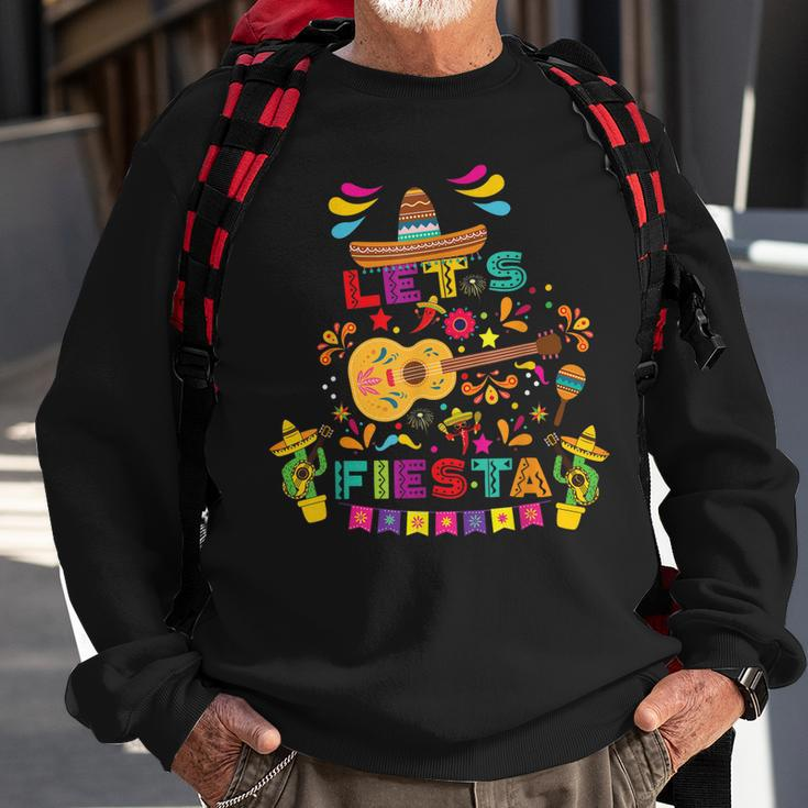 Cinco De Mayo Lets Fiesta Mexican Maracas Sombrero Sweatshirt Gifts for Old Men